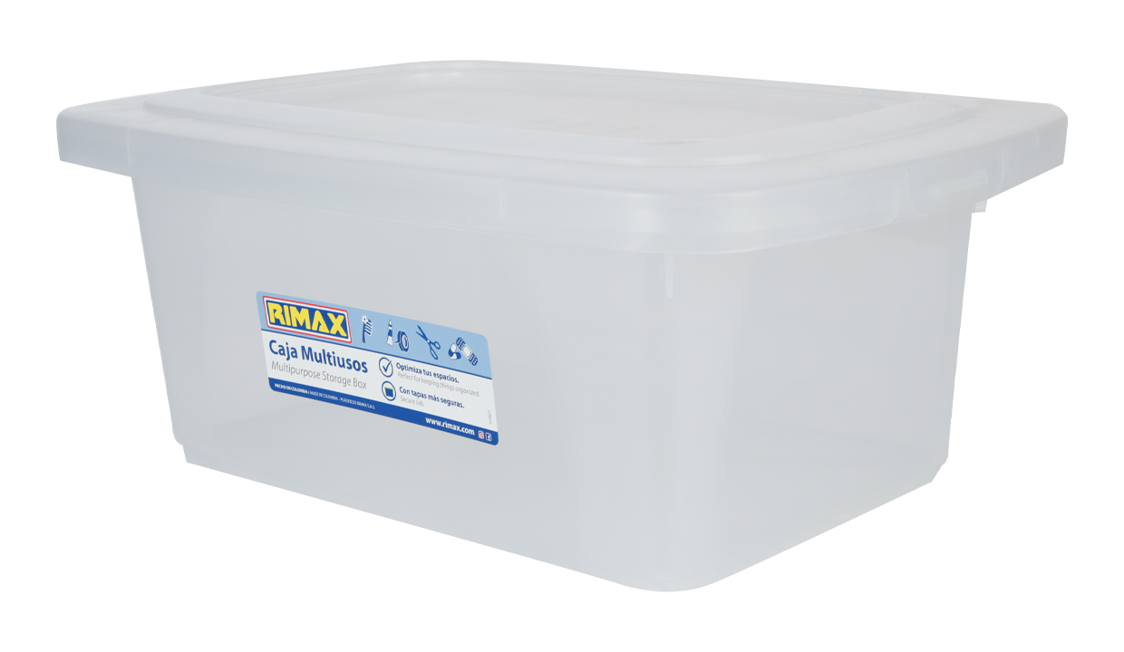 caja multiusos rimax 20 l transparente